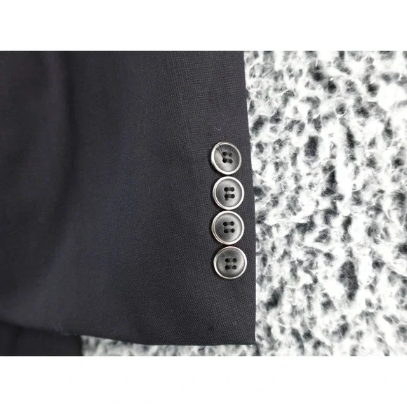 Wilke Rodriguez Classic Black Two Button Blazer Mens Business Casual Suit 42L